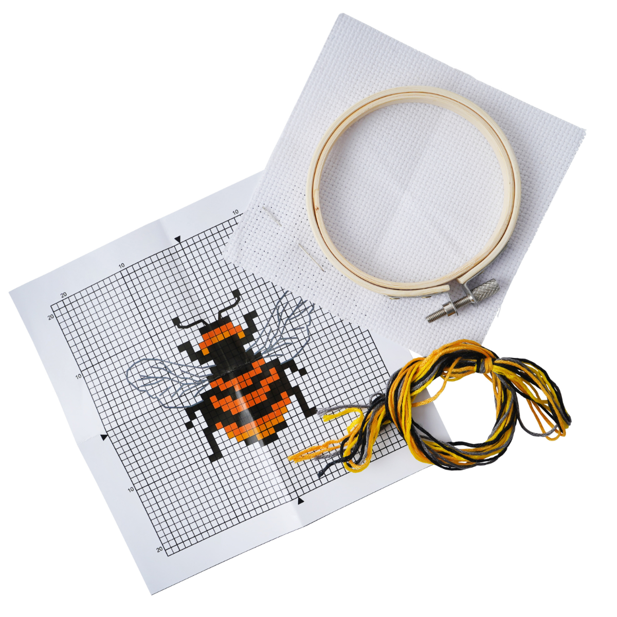 Mini Cross Stitch Kit - The Bee Keepers Bee