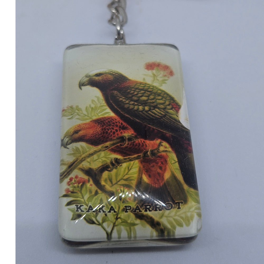 Kaka Parrot Prestige Glass Keyring
