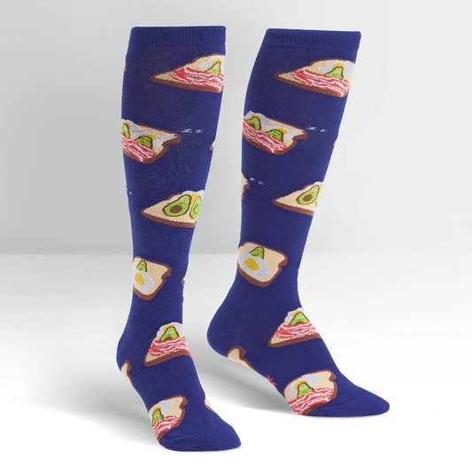 Breakfast in Bed - Women's Knee Length Socks