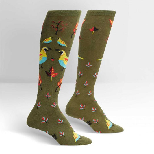 Quail-ified - Women's Knee Length Socks