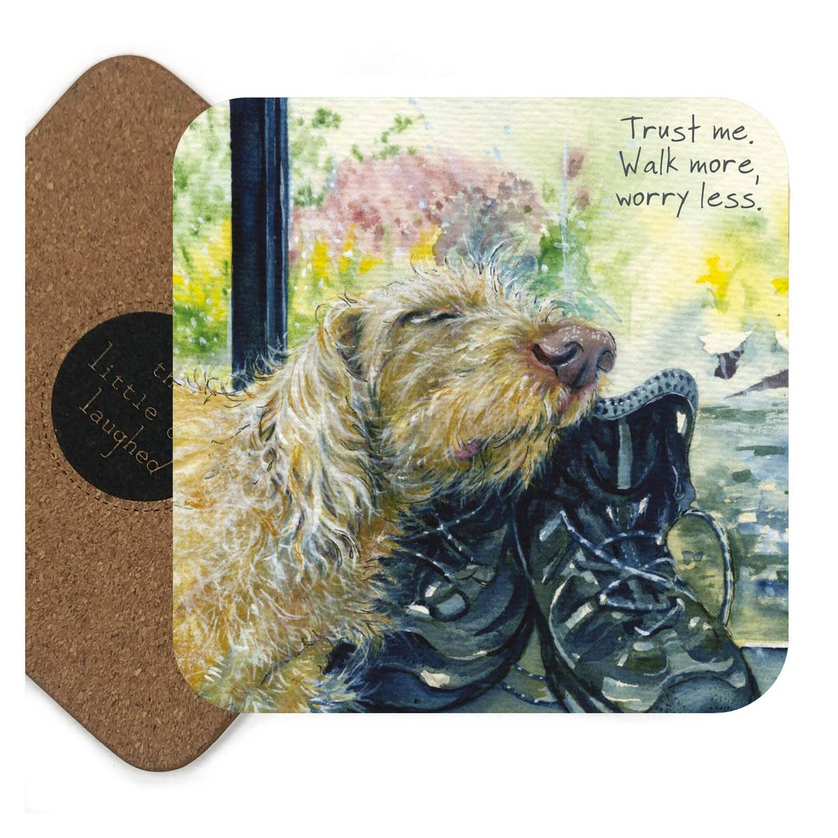 Little Dog Laughed Single Coaster - Walk More