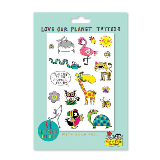 Love Our Planet - Temporary Tattoos
