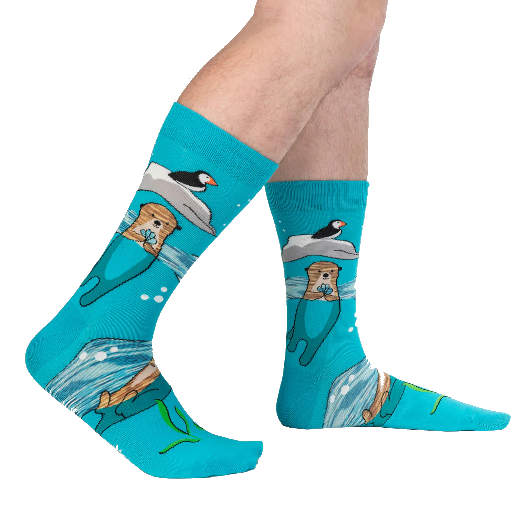 Plays Well With Otters - Men's Crew Socks