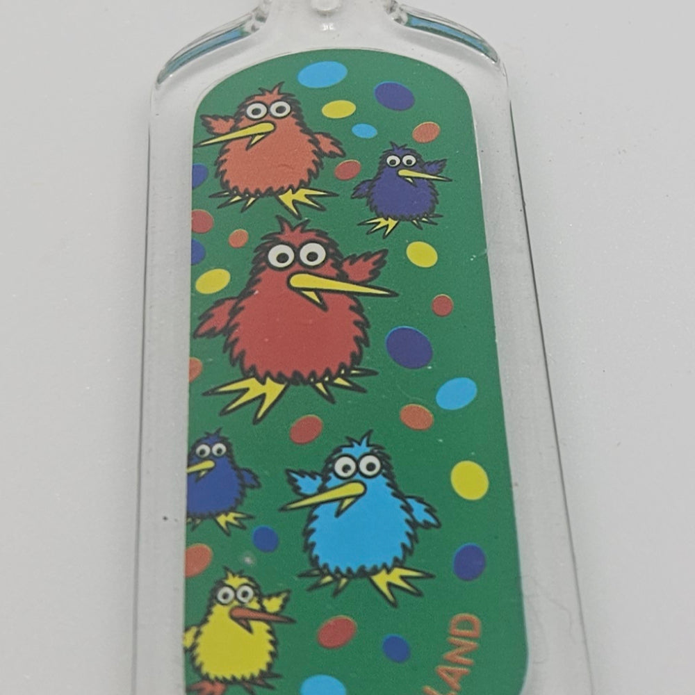 New Zealand Kiwi Party Dots Keyring