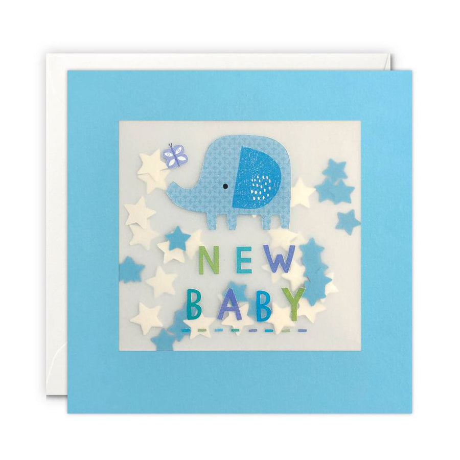 Card - New Baby Shakie - Blue