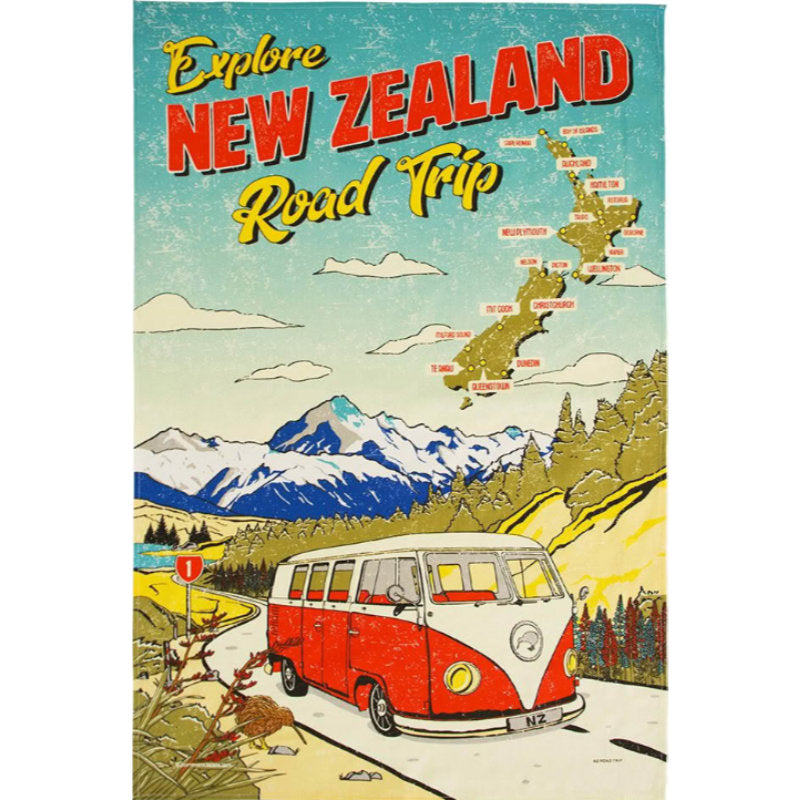 NZ Road Trip - Tea Towel