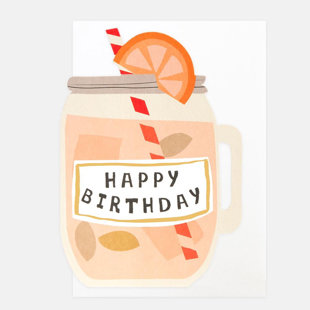 Card - Pink Cocktail Birthday