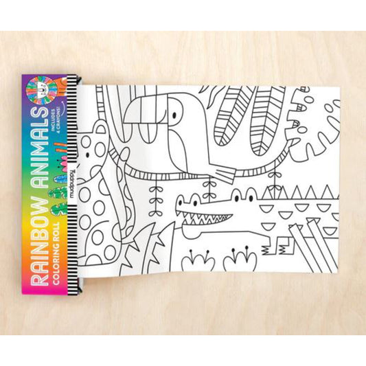 Rainbow Animals - Mini Colouring Roll