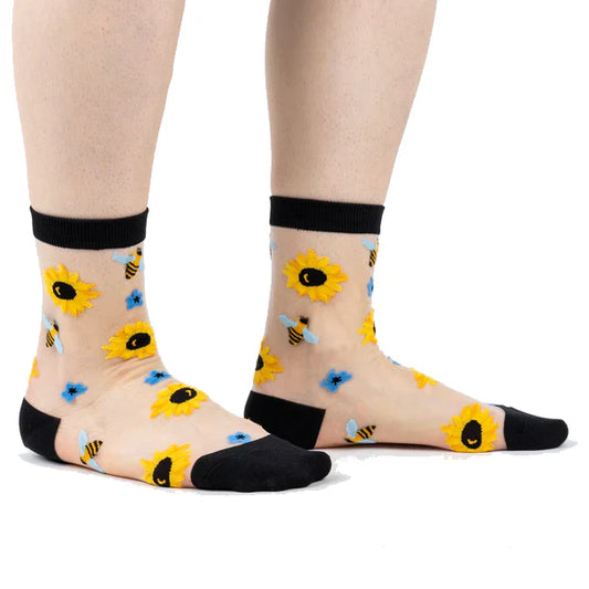 You Are My Sunshine - Women's Sheer Crew Socks