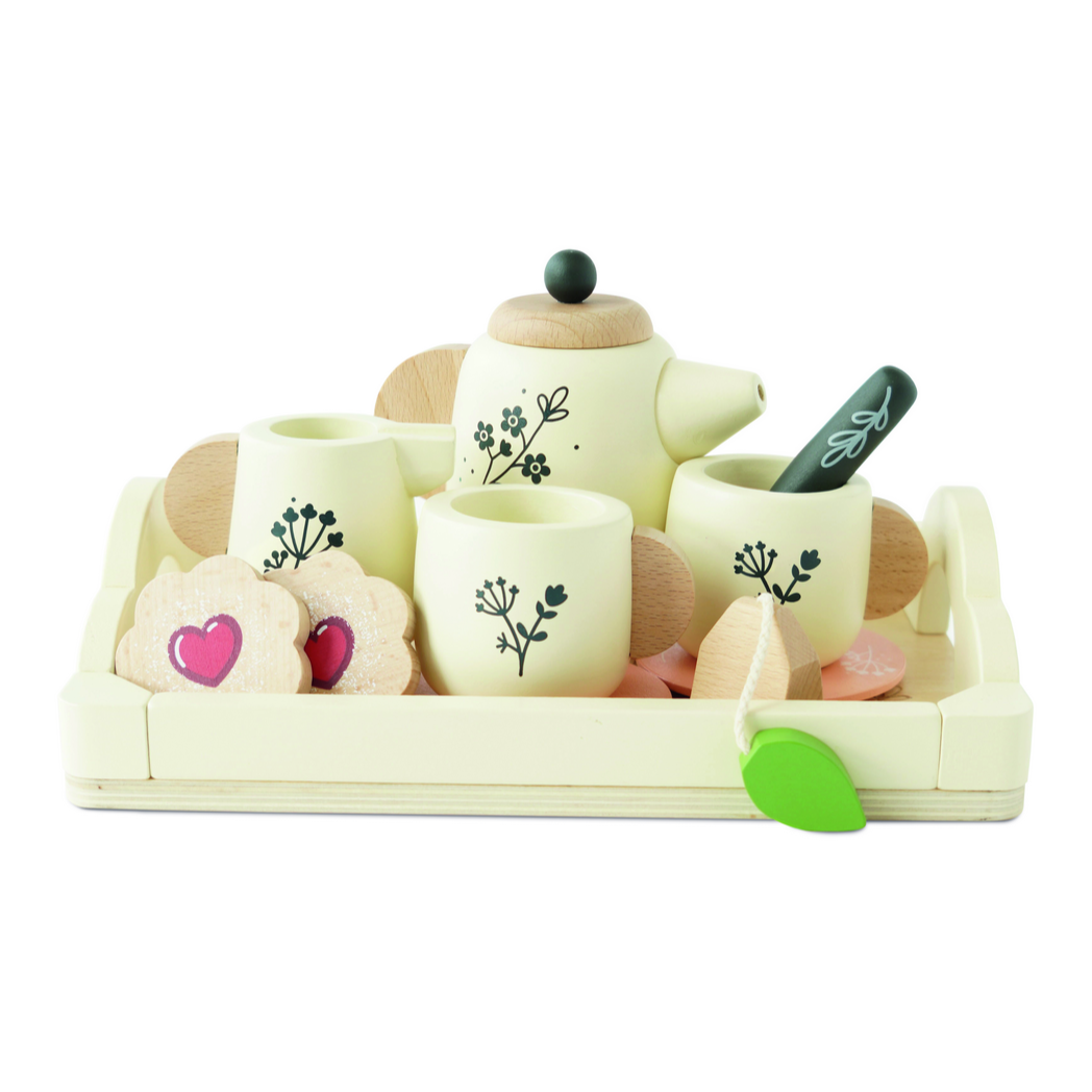 Wooden Tea Set & Tray