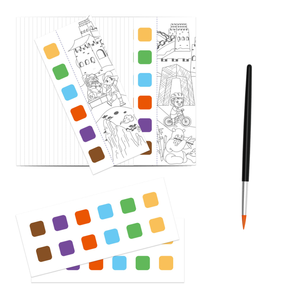 Travel Around the World - Pocket Water Colour Painting Book