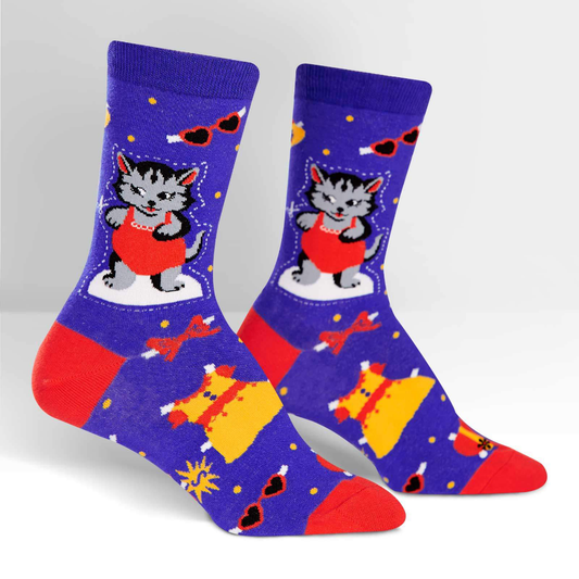 Dress Up Meow - Women's Crew Socks