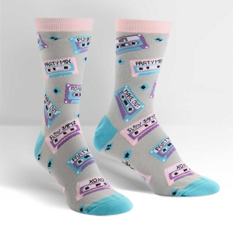 Mix Tapes - Women's Crew Socks
