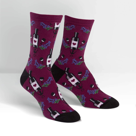 Wine - Women's Crew Socks