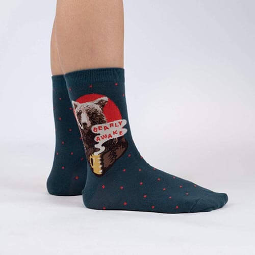 Bearly Awake - Women's Crew Socks