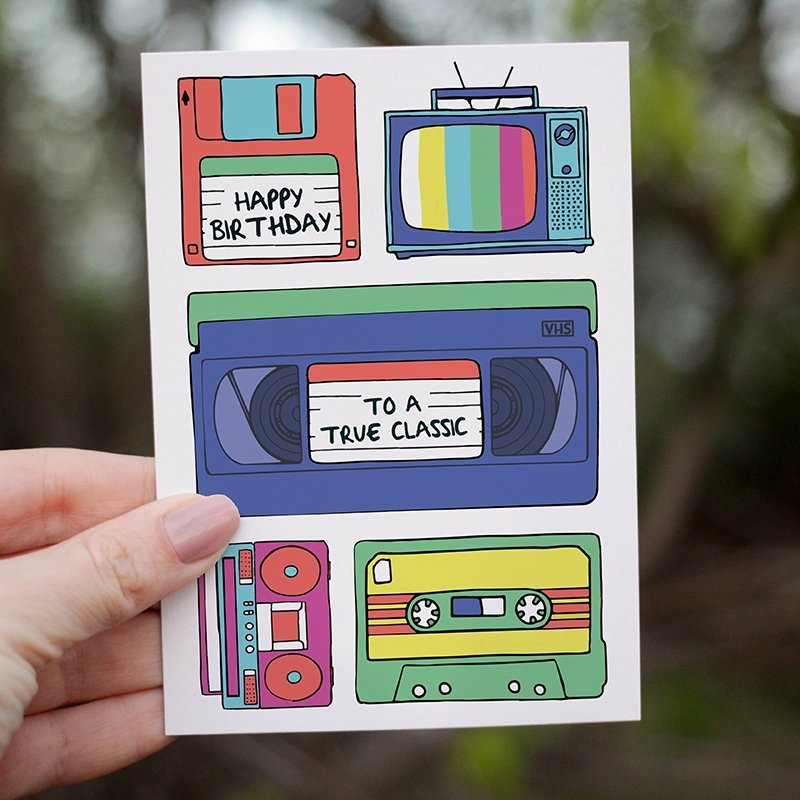 Card - Birthday Classic Tech - The Red Dog Gift Shop NZ