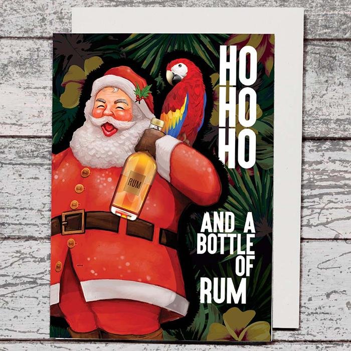 Card - Bottle of Rum - The Red Dog Gift Shop NZ