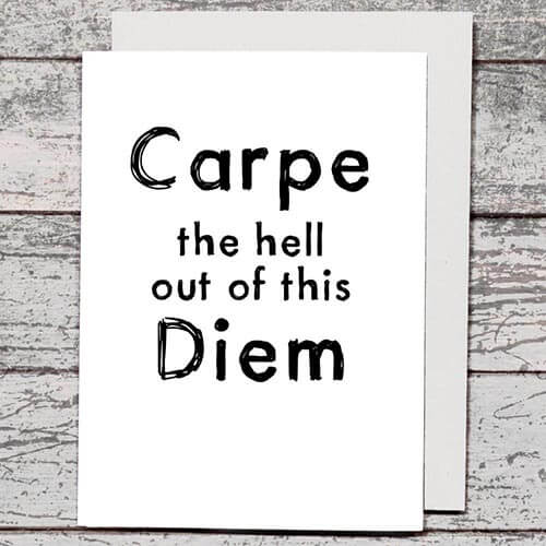 Card - Carpe The Hell - The Red Dog Gift Shop NZ
