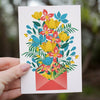 Card - Envelope Bouquet - The Red Dog Gift Shop NZ