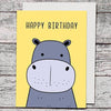 Card - Happy Birthday Hippo - The Red Dog Gift Shop NZ