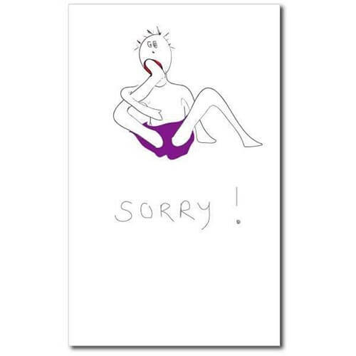 Card - Sorry! Foot in Mouth - The Red Dog Gift Shop NZ