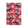 Flirting Fantails Tea Towel Red - The Red Dog Gift Shop