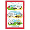 Happy Campers Tea Towel - The Red Dog Gift Shop NZ