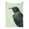 Hushed Green Tui Tea Towel - The Red Dog Gift Shop NZ