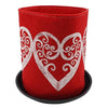 Jo Luping Design - Ecofelt Growbag - Aroha White on Red - The Red Dog Gift Shop NZ