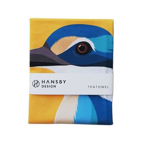 Kingfisher Tea Towel - Hansby Design - The Red Dog Gift Shop NZ