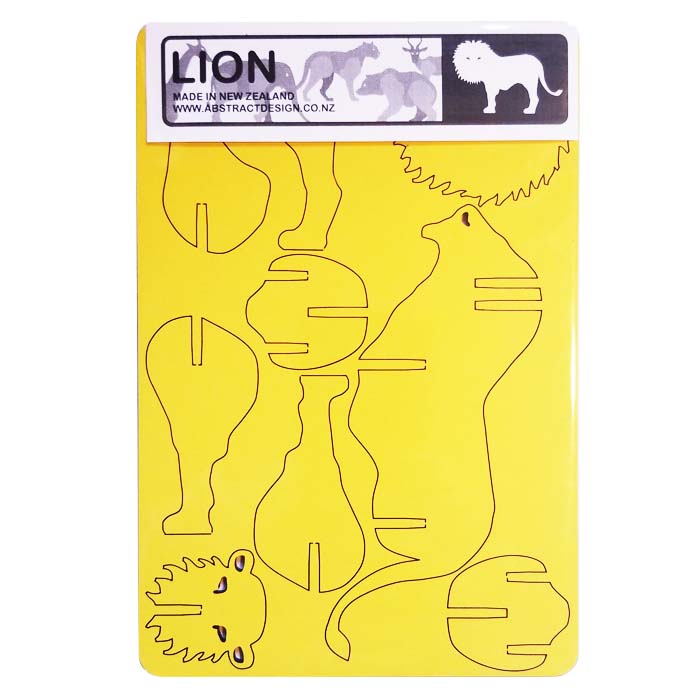 Lion - Wooden Kitset Model - The Red Dog Gift Shop NZ