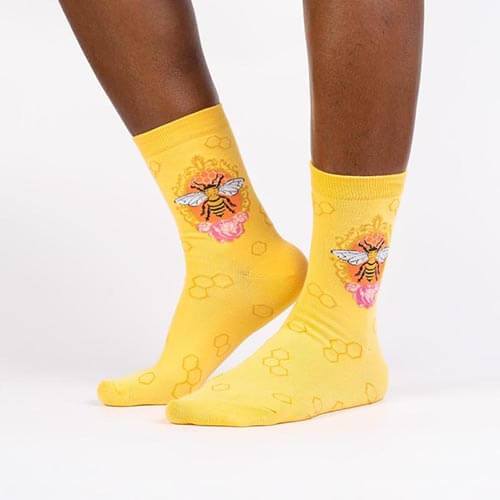 Queen Bee - Women's Crew Socks - The Red Dog Gift Shop NZ