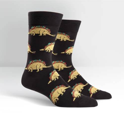 Tacosaurus - Men's Crew Socks - The Red Dog Gift Shop NZ