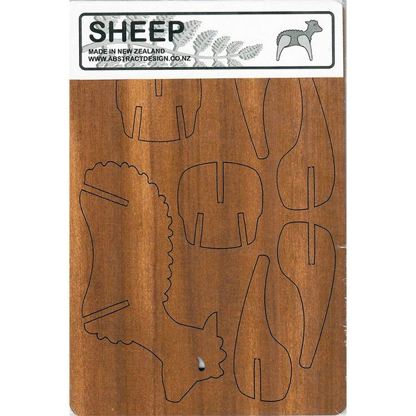 Wooden Kitset Model Sheep The Red Dog Gift Shop NZ