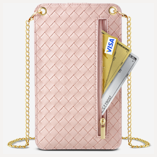 Crossbody RFID Phone Bag - Blush