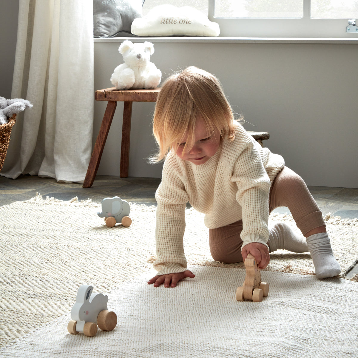 Bambino Classic Wooden Push Toy -  Rabbit