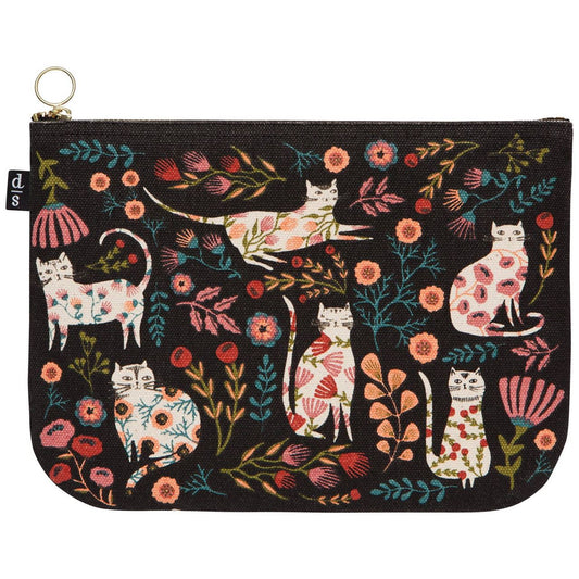 Catbloom - Large Zipped Pouch