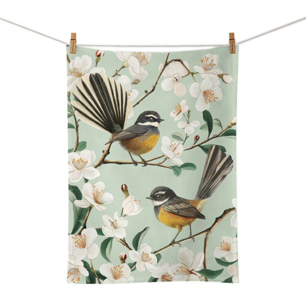 Chatty Fantail - Tea Towel