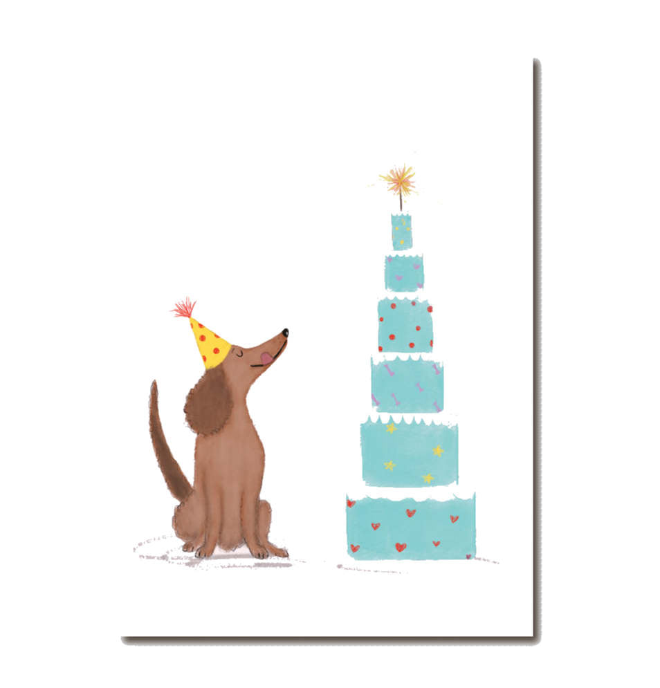 Card - Dog & Cake Birthday