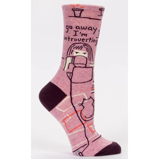 Go Away I'm Introverting - Women's Crew Socks