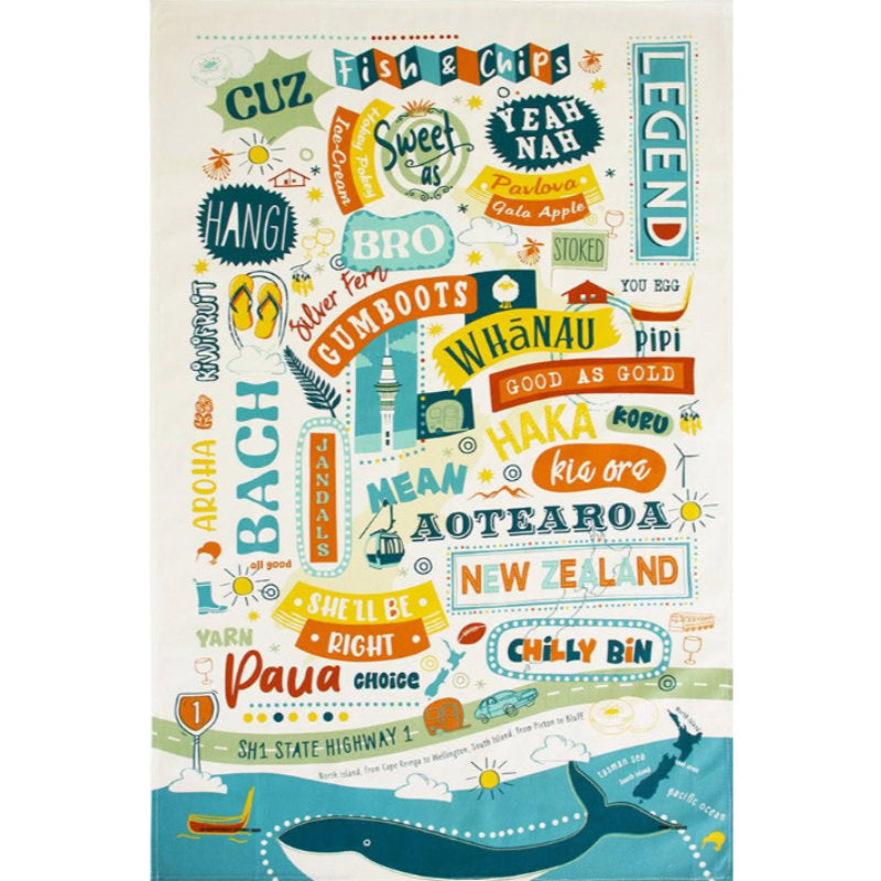 Kiwi Lingo - Tea Towel
