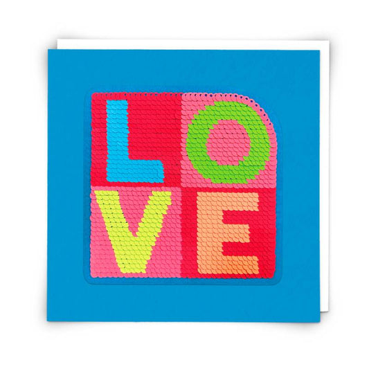 Card - Sequin Patch Love