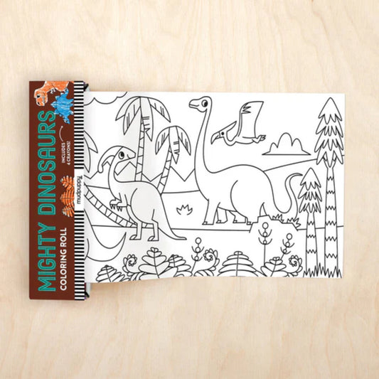 Mighty Dinosaurs - Mini Colouring Roll