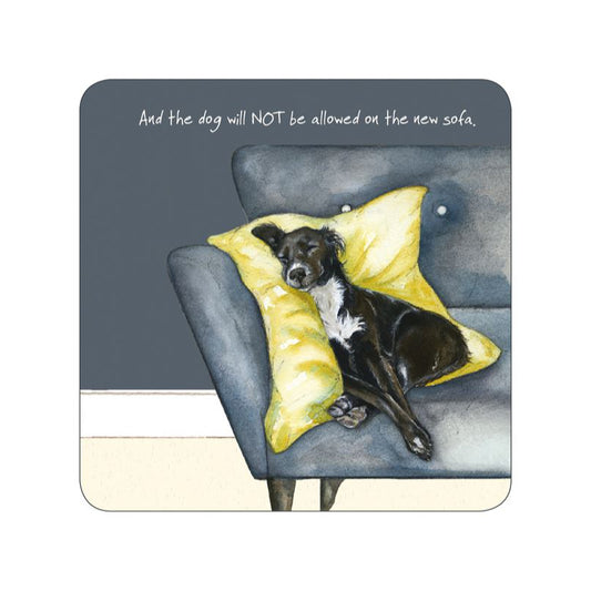 Little Dog Laughed Single Coaster -  New Sofa