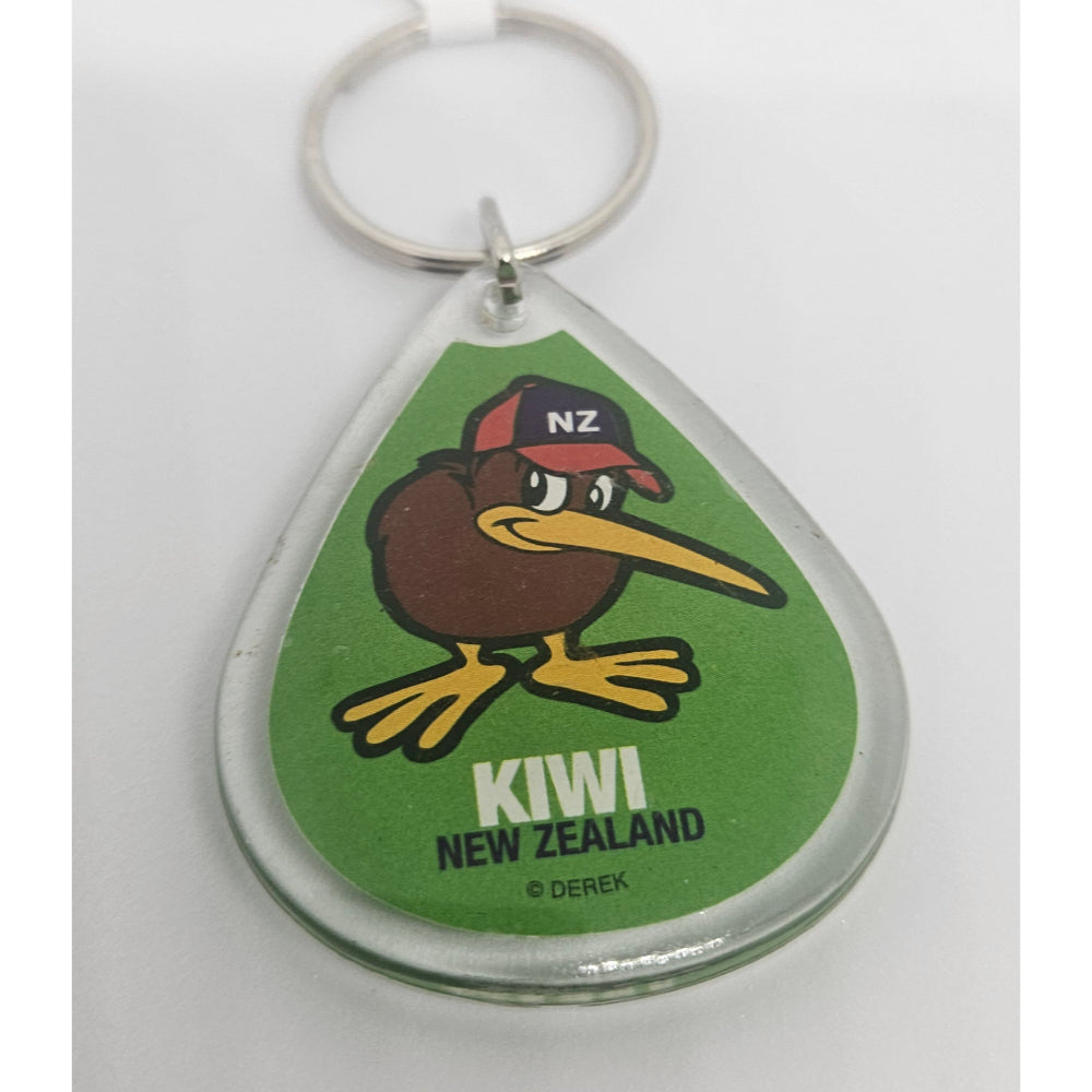 NZ Kiwi Hat Green Keyring