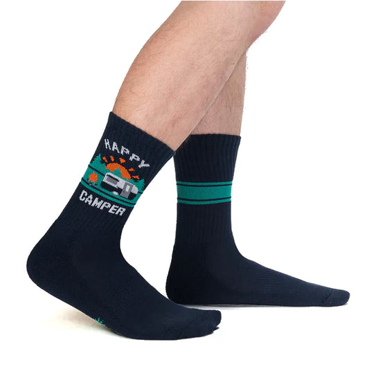 Happy Camper - Men's Ribbed Athletic Socks