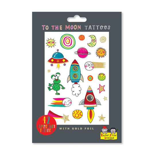 To the Moon - Temporary Tattoos