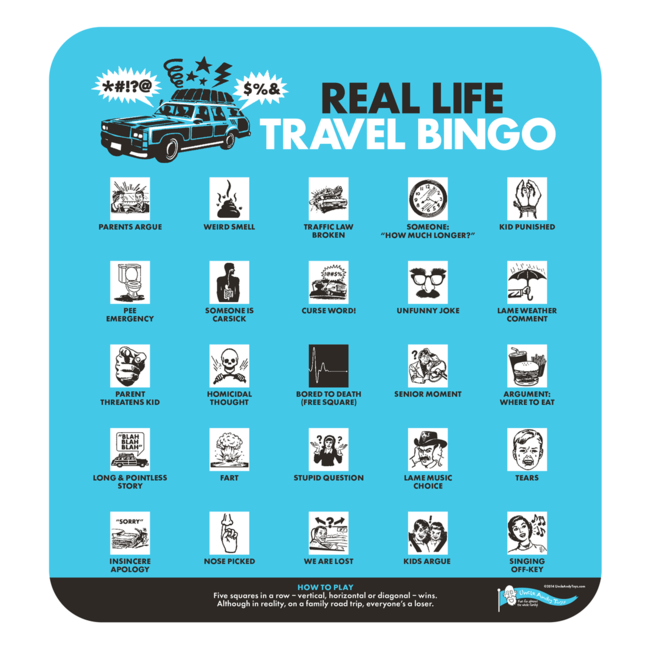 Real Life Travel Bingo - The Red Dog Gift Shop