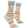 Shhh I'm Over Thinking - Women's Crew Socks - The Red Dog Gift Shop