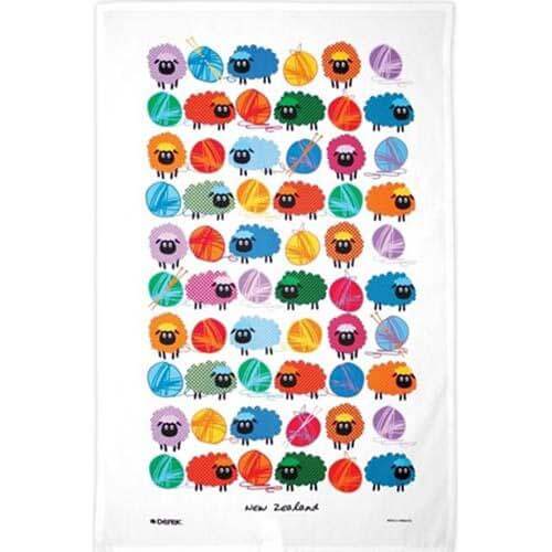 Woolly Brights Tea Towel - The Red Dog Gift Shop NZ